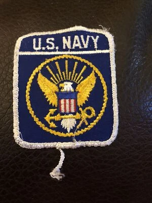 Vtg Patch US NAVY - Sew on Cloth Patch —2 3/4x 3 1/4” - Image 1 of 2