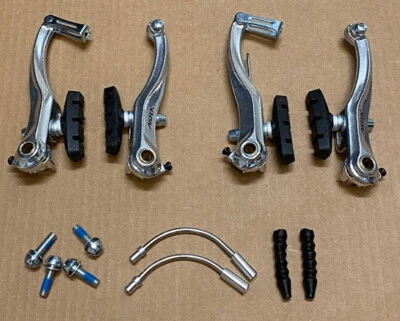 ARTEK NEW V-Brake Set Black or Silver MTB Bike Bicycle Linear Type With Noodle