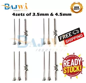 4 Set 3.5mm & 4.5mm HRT Trocar Set Hormone Replacement Pellet Insertion Set A+ - Picture 1 of 3