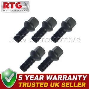 5x Wheel Bolts For Bentley Continental Flying Spur 2005 On (Alloy Wheels) Black - Picture 1 of 1