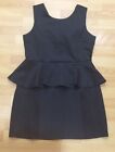 Downtown Black Fitted Peplum Dress Size XL New With Tags