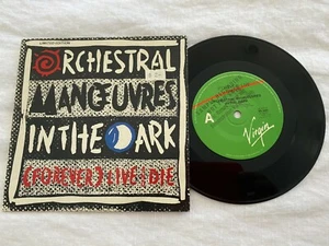ORCHESTRAL MANOEUVRES IN THE DARK FOREVER LIVE AND DIE PROMO PIC SLEEVE 1986 7" - Picture 1 of 5