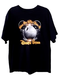 Disney Star Wars Wish Upon a Death Star Mickey Man's T Shirt EUC XL - Picture 1 of 4