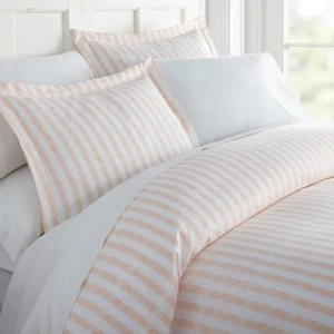 Kaycie Gray Fashion Premium 3 Piece Puffed Rugged Stripes Duvet Cover Set - Picture 1 of 8