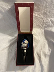 Ne' Qwa Art "Frostige Magie" Schneemann Wein Stopper Neu im Karton Weihnachten Urlaub - Bild 1 von 5