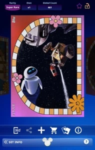 Topps Disney Collect 2024 Decades 2000s S1 Purple Moments - WALL-E and EVE Space - Picture 1 of 2