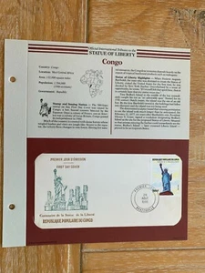 CONGO 1985 FDC STATUE OF LIBERTY TRIBUTE - Picture 1 of 1