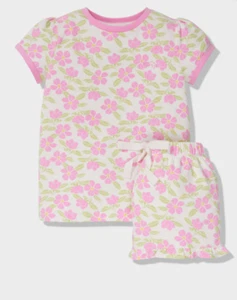 Peter Alexander Girls Floral Bloom Short Set Size 5 NWT - Picture 1 of 5