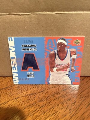 2002-03 UD Authentics Awesome Authentics Card #DMA Darius Miles Jersey /250 463 - Image 1 of 2