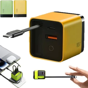 3-In-1 GaN Charger Scalable 80w Max Fast Charger With Type C & USB Ports NEW - Picture 1 of 19