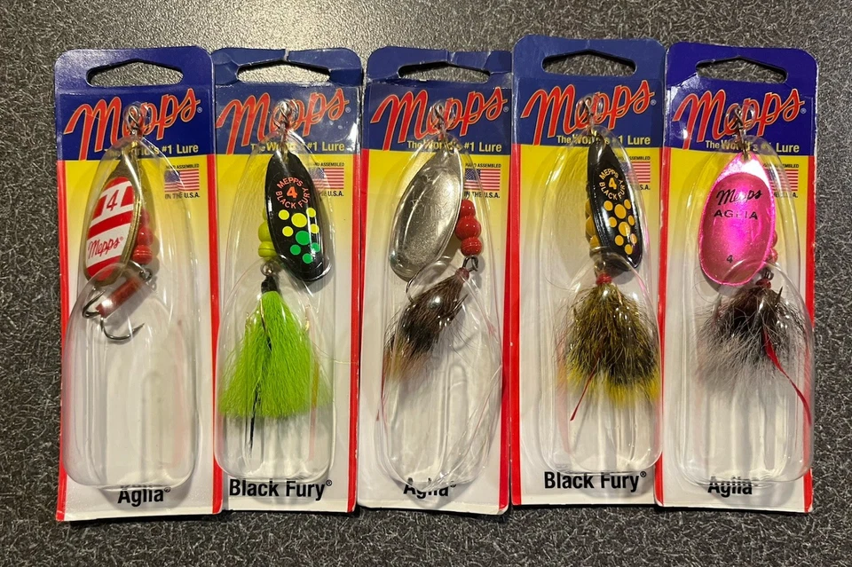 Lote de 5 hilanderos nuevos Mepps talla #4. ENVÍO GRATIS Foto 1 de 1