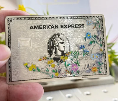 Amex Floral Custom Platinum Card Standard Chip Design - 2025 Novelty Design - Image 1 of 3