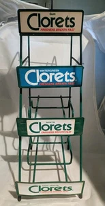 Vtg CLORETS CHEWING GUM Advertising Store Display Rack 4 Tier 1970s Antique  - Picture 1 of 6