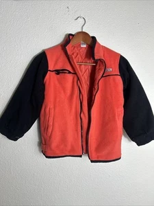 Harley Davidson Youth Size 7 Orange Black Broken Zipper Fleece Quilt Lined - Picture 1 of 20
