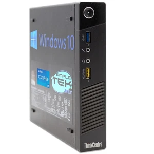 Lenovo M93p Tiny I7 Win10 8gb 240gb Ordinateur Personnel Fixe Bureau Min Recyclé - Afbeelding 1 van 5