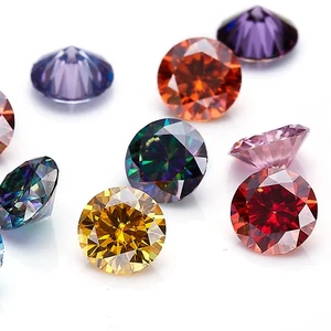 Lab-Grown Round Cut Colored Gemstones Hand-Cut AGL Ethical Gemstone Free Ship - Picture 1 of 23