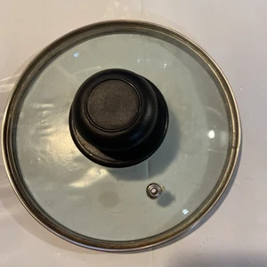 Pot Pan Cover Glass Lid 6 3/8 With Knobs & Vent Hole - Picture 1 of 3