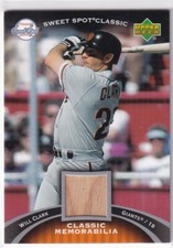 2007 UD SWEET SPOT CLASSIC WILL CLARK MEMORABILIA GAME BAT