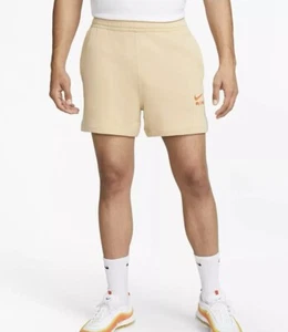 Nike Sportswear Air French Terry Shorts MEN'S SIZE XL DV9860-252 Sesame/ Orange - Picture 1 of 7