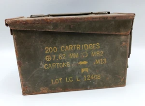 Munitionskiste, Metallkiste, 200 Cartridges 7,62 mm M82, Cartons M13, Lot Lc US? - Picture 1 of 14