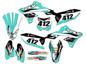 2018-2023 RMZ 450 13 FLY Turquoise Senge Graphics Kit Compatible with Suzuki - Picture 1 of 10