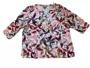 Macy's Karen Scott women plus size 2X 3/4 sleeve multicolor NWT top - Picture 1 of 8