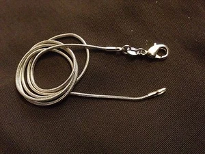 24-30 Inch Silver Plated 1mm Snake Chain Sterling necklace for Pendant 925 Sn1 - Picture 1 of 4