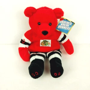 RARE Chicago Blackhawks Millennium Plush Bear Salvinos Arena Bammers w/Hang Tag! - Picture 1 of 5