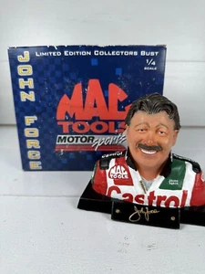 John Force Cabeza Busto Estatua Mac Herramientas 7X Campeón Arte Almacén NHRA Coleccionable - Imagen 1 de 6