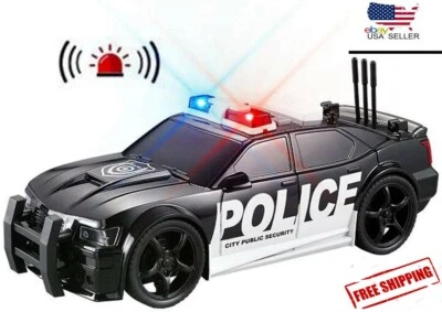 Friction Powered Police Car Toy Rescue Vehicle with Lights and Siren Sounds Car - Image 1 of 4