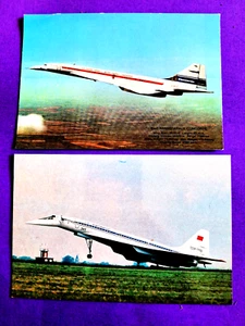 British Concorde Test Aircraft + cartoline Aeroflot Tupolev TU-144 - Foto 1 di 2