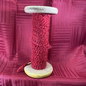 vintage wooden sewing spools Red Yarn Raggedy Ann And Andy - Picture 1 of 5