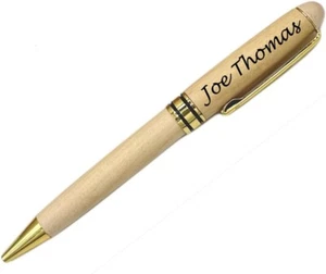 Personalized Eco-friendly Wood Pen Maple, Rosewood, Bamboo (Maple Ballpoint) - Picture 1 of 2