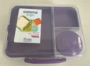 Sistema to go Bento Lunch Box 1.65L Purple *NEW* - Picture 1 of 9