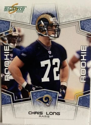 2008 Score - Rookie #332 CHRIS LONG (RC) - Image 1 of 2
