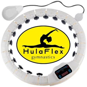 SMART Weighted Hula Hoop with Counter LED Display 3 modes of Vibrations White - Picture 1 of 12