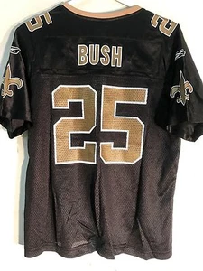 Reebok Women's NFL Jersey New Orleans Saints Reggie Bush Black sz S - Picture 1 of 2