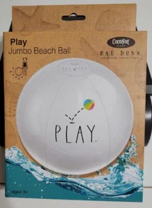 NEW RAE DUNN COCONUT FLOAT JUMBO BEACH BALL 27" AROUND PLAY - Picture 1 of 1
