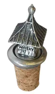 Scottish Scotch Whisky Pagoda Hand Crafted Pewter Bottle Stopper Wine Saver - Picture 1 of 1