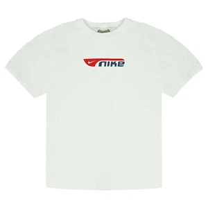Camiseta informal Nike Logo manga corta cuello redondo blanca para niños 461884 100 - Imagen 1 de 1
