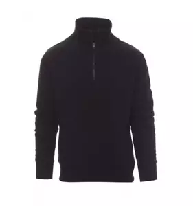 Payper CANADA Felpa In Cotone da Uomo Mezza Zip Trekking Lavoro Sport Nero - Bild 1 von 1