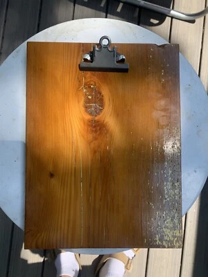 Handmade Thick Wood Clipboard Original Barn Wood polyurethane finished STURDY!! - Image 1 of 4