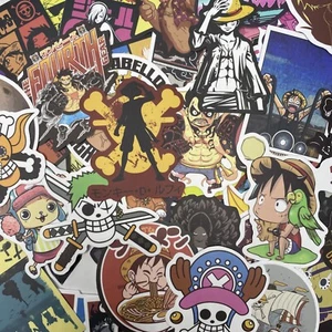50pc Random Anime Luffy One Piece Skateboard Laptop Decal Random Sticker Pack - Picture 1 of 5