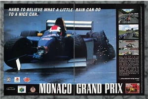 Monaco Grand Prix Nintendo 64 PS1 Playstation - Anuncio impreso en 2 páginas arte original - Imagen 1 de 1