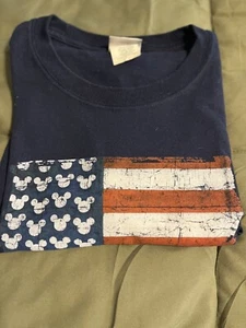 Disney Mickey Mouse T-Shirt Distressed Flagge dunkelblau XL - Bild 1 von 6