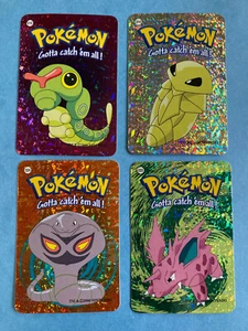 From 2000 – 4 Pokemon Prism Cards – Caterpie/Kakuna/Arbok/Nidorino - NM - Picture 1 of 2