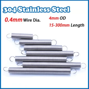 0.4mm Wire Dia Expansion Tension Extension Spring 4mm OD 304 Stainless Steel - Picture 1 of 12