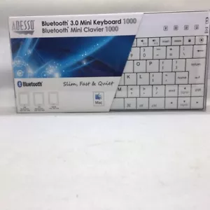 Adesso WKB-1000BW Bluetooth 3.0 Mini Keyboard for iPad 2/The New iPad - Picture 1 of 4