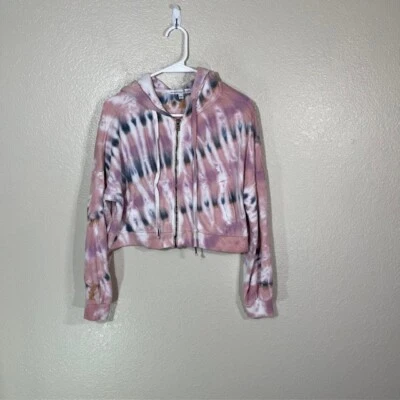 Young Fabulous and Broke Hoodie Womens XS Pullover Tie Dye Cropped Rayon Cotton - Image 1 of 4