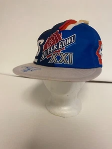 Vintage Super Bowl XXI SnapBack Hat 1986-1987 Denver Broncos New York Giants NWT - Picture 1 of 9